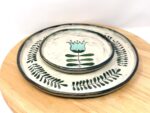 Handmade Large Ceramic Dinner Plate – Scandinavian Folk Inspired Stoneware (3 of 17) -- Fabode Ceramics
