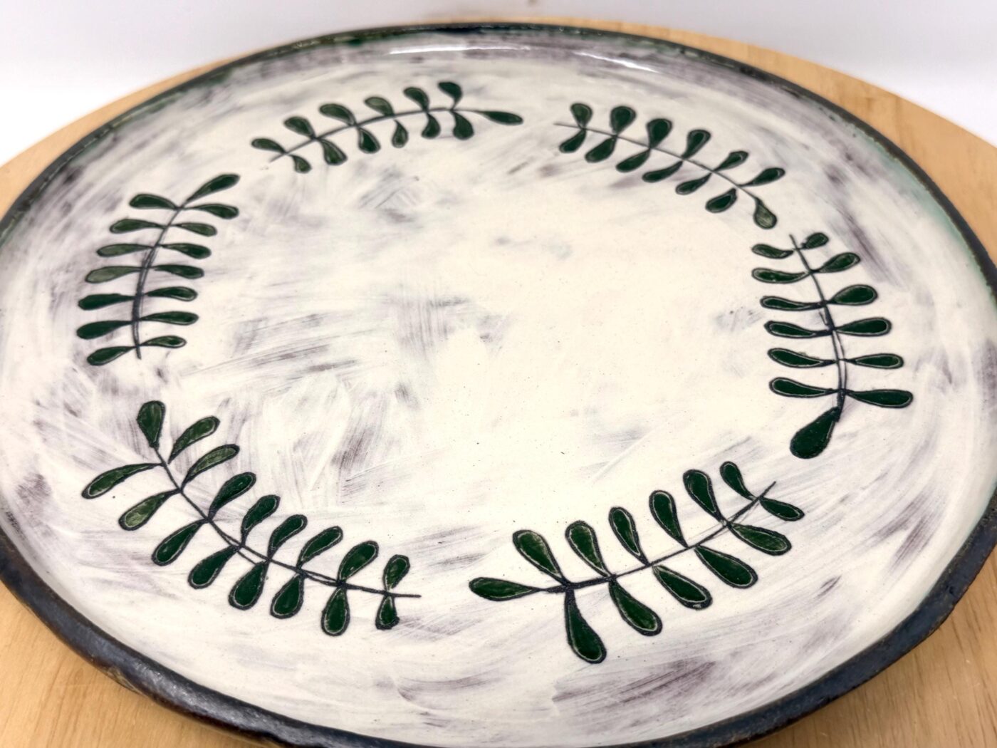 Handmade Large Ceramic Dinner Plate – Scandinavian Folk Inspired Stoneware (11 of 17) -- Fabode Ceramics