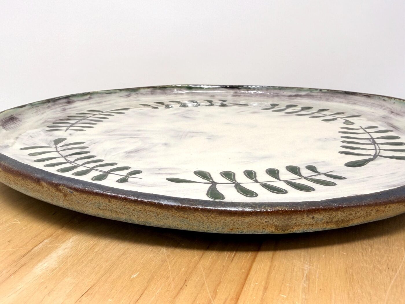 Handmade Large Ceramic Dinner Plate – Scandinavian Folk Inspired Stoneware (13 of 17) -- Fabode Ceramics