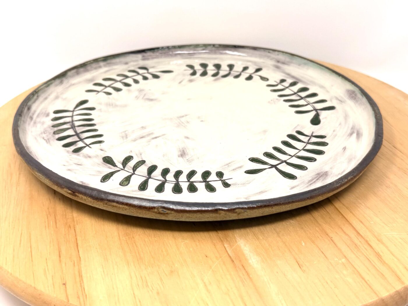 Handmade Large Ceramic Dinner Plate – Scandinavian Folk Inspired Stoneware (10 of 17) -- Fabode Ceramics