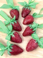 Handmade Ceramic Strawberry Ornament | Hand Painted Folk Art Pottery Decoration (5 of 14) -- Fabode Ceramics