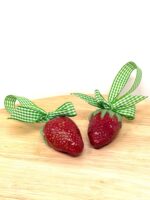 Handmade Ceramic Strawberry Ornament | Hand Painted Folk Art Pottery Decoration (9 of 14) -- Fabode Ceramics