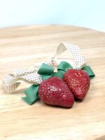 Handmade Ceramic Strawberry Ornament | Hand Painted Pottery Fruit Decoration (3 of 12) -- Fabode Ceramics
