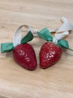 Handmade Ceramic Strawberry Ornament | Hand Painted Pottery Fruit Decoration (2 of 12) -- Fabode Ceramics