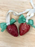 Handmade Ceramic Strawberry Ornament | Hand Painted Pottery Fruit Decoration (6 of 12) -- Fabode Ceramics