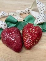 Handmade Ceramic Strawberry Ornament | Hand Painted Pottery Fruit Decoration (4 of 12) -- Fabode Ceramics
