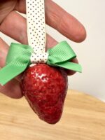 Handmade Ceramic Strawberry Ornament | Hand Painted Pottery Fruit Decoration (10 of 12) -- Fabode Ceramics