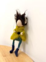 Hand Felted Wool Elf Ornament – Whimsical Folk Art Doll, Waldorf Inspired Hanging Decoration (8 of 13) -- Fabode Ceramics
