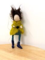 Hand Felted Wool Elf Ornament – Whimsical Folk Art Doll, Waldorf Inspired Hanging Decoration (11 of 13) -- Fabode Ceramics