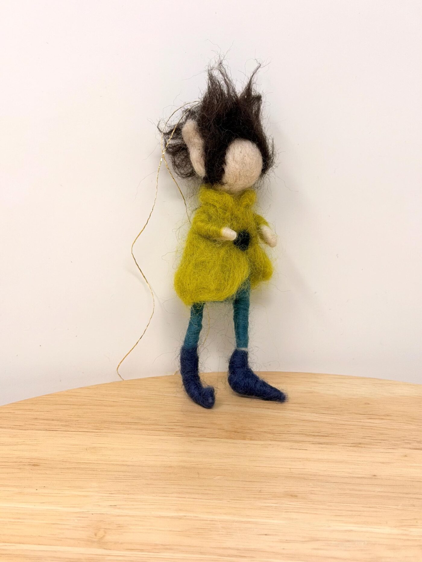 Hand Felted Wool Elf Ornament – Whimsical Folk Art Doll, Waldorf Inspired Hanging Decoration (2 of 13) -- Fabode Ceramics