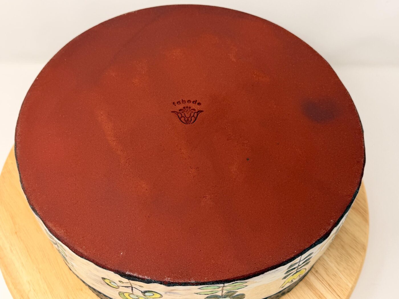 Handmade Folk Art Ceramic Bowl | Sgraffito Floral Terracotta Serving Dish (15 of 15) -- Fabode Ceramics