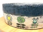 Handmade Folk Art Ceramic Bowl | Sgraffito Floral Terracotta Serving Dish (4 of 15) -- Fabode Ceramics