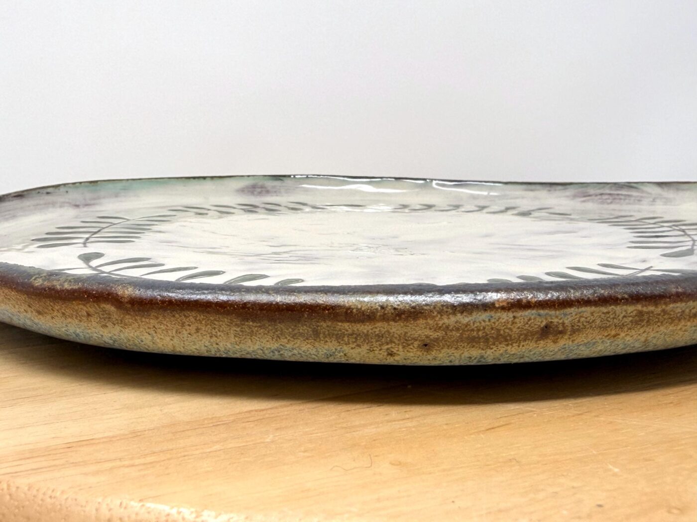 Handmade Large Ceramic Dinner Plate – Scandinavian Folk Inspired Stoneware (15 of 17) -- Fabode Ceramics