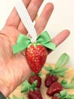 Handmade Ceramic Strawberry Ornament | Hand Painted Pottery Fruit Decoration (11 of 12) -- Fabode Ceramics