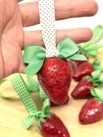Handmade Ceramic Strawberry Ornament | Hand Painted Pottery Fruit Decoration (12 of 12) -- Fabode Ceramics