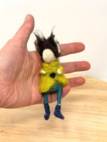 Hand Felted Wool Elf Ornament – Whimsical Folk Art Doll, Waldorf Inspired Hanging Decoration (3 of 13) -- Fabode Ceramics