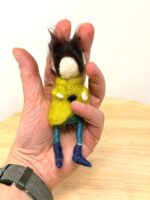 Hand Felted Wool Elf Ornament – Whimsical Folk Art Doll, Waldorf Inspired Hanging Decoration (5 of 13) -- Fabode Ceramics
