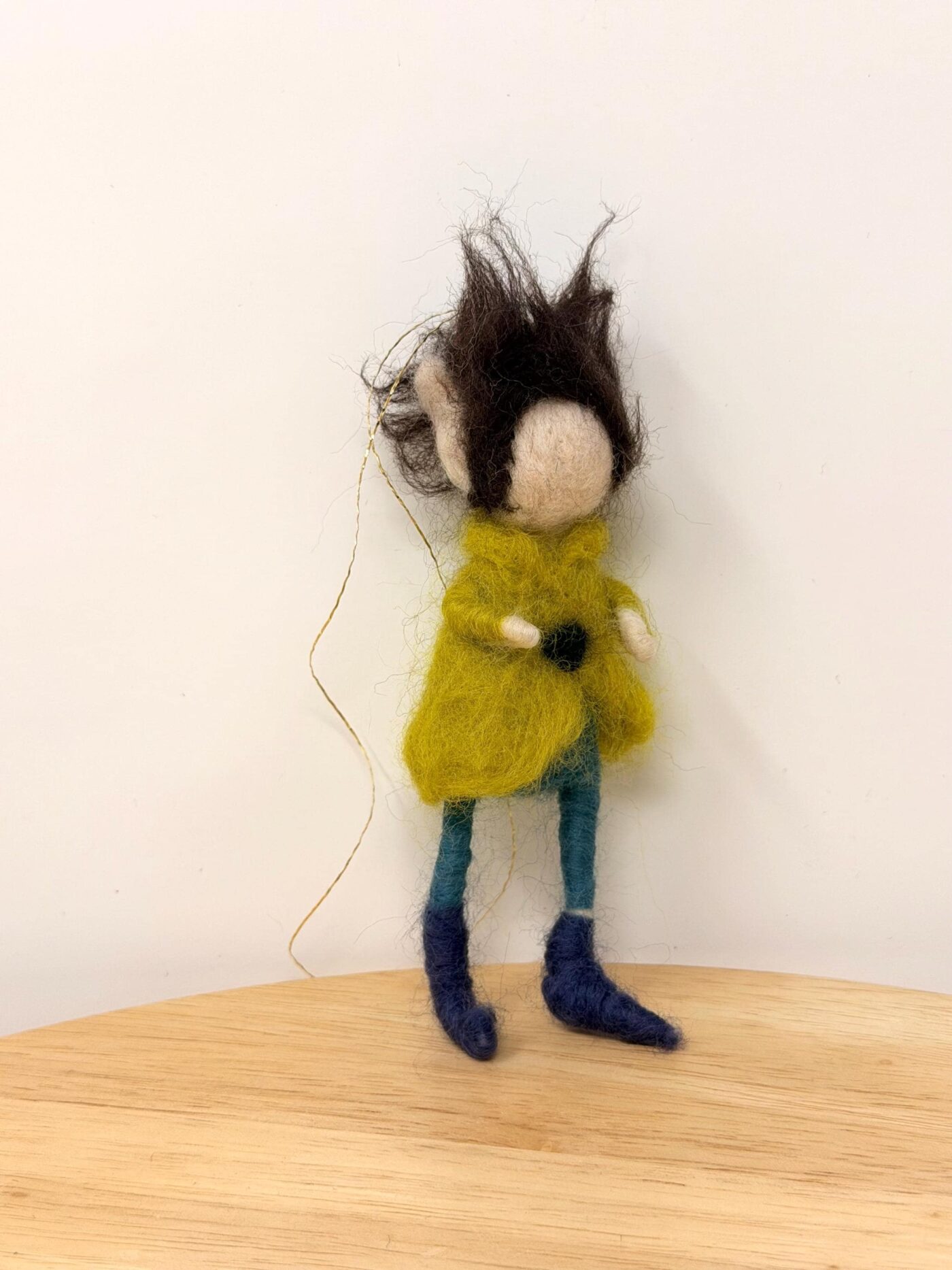 Hand Felted Wool Elf Ornament – Whimsical Folk Art Doll, Waldorf Inspired Hanging Decoration (1 of 13) -- Fabode Ceramics