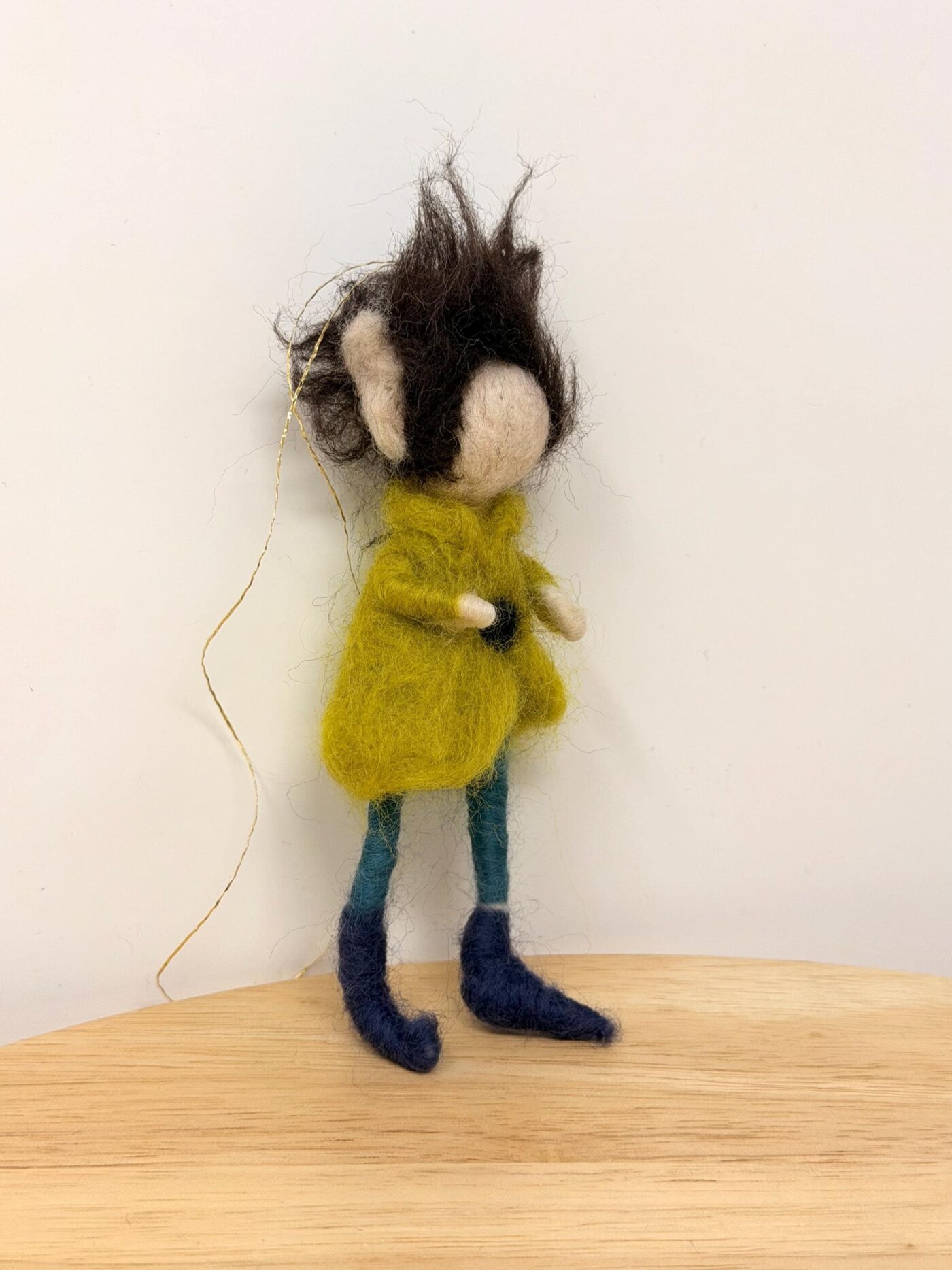 Hand Felted Wool Elf Ornament – Whimsical Folk Art Doll, Waldorf Inspired Hanging Decoration (13 of 13) -- Fabode Ceramics
