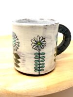 Handmade Ceramic Mug – Rustic Terracotta Stoneware, Sgraffito Folk Flower Design (7 of 16) -- Fabode Ceramics
