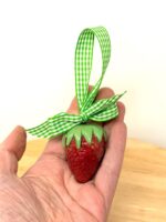 Handmade Ceramic Strawberry Ornament | Hand Painted Folk Art Pottery Decoration (1 of 14) -- Fabode Ceramics