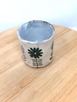 Handmade Ceramic Mug – Rustic Terracotta Stoneware, Sgraffito Folk Flower Design (7 of 14) -- Fabode Ceramics