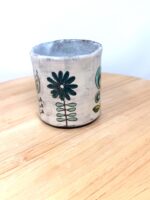 Handmade Ceramic Mug – Rustic Terracotta Stoneware, Sgraffito Folk Flower Design (9 of 14) -- Fabode Ceramics