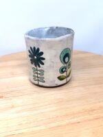 Handmade Ceramic Mug – Rustic Terracotta Stoneware, Sgraffito Folk Flower Design (10 of 14) -- Fabode Ceramics