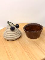 Handmade Ceramic Muffin Box with Lid – Cherry Cupcake Trinket Holder – Whimsical Pottery Jewellery Storage (4 of 13) -- Fabode Ceramics
