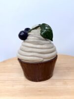 Handmade Ceramic Muffin Box with Lid – Cherry Cupcake Trinket Holder – Whimsical Pottery Jewellery Storage (8 of 13) -- Fabode Ceramics