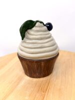 Handmade Ceramic Muffin Box with Lid – Cherry Cupcake Trinket Holder – Whimsical Pottery Jewellery Storage (9 of 13) -- Fabode Ceramics