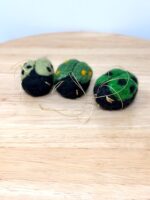 Set of 3 Needle Felted Ladybird Pin Cushions – Wool Ladybug Ornaments, Hanging Decorations (2 of 11) -- Fabode Ceramics