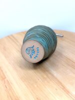 Handmade Turquoise Ceramic Soap Dispenser | Artisanal Coiled Clay | 250ml Capacity | Modern Stainless Steel Pump — view 13