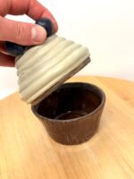 Handmade Ceramic Muffin Box with Lid – Cherry Cupcake Trinket Holder – Whimsical Pottery Jewellery Storage (6 of 13) -- Fabode Ceramics