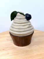 Handmade Ceramic Muffin Box with Lid – Cherry Cupcake Trinket Holder – Whimsical Pottery Jewellery Storage (10 of 13) -- Fabode Ceramics