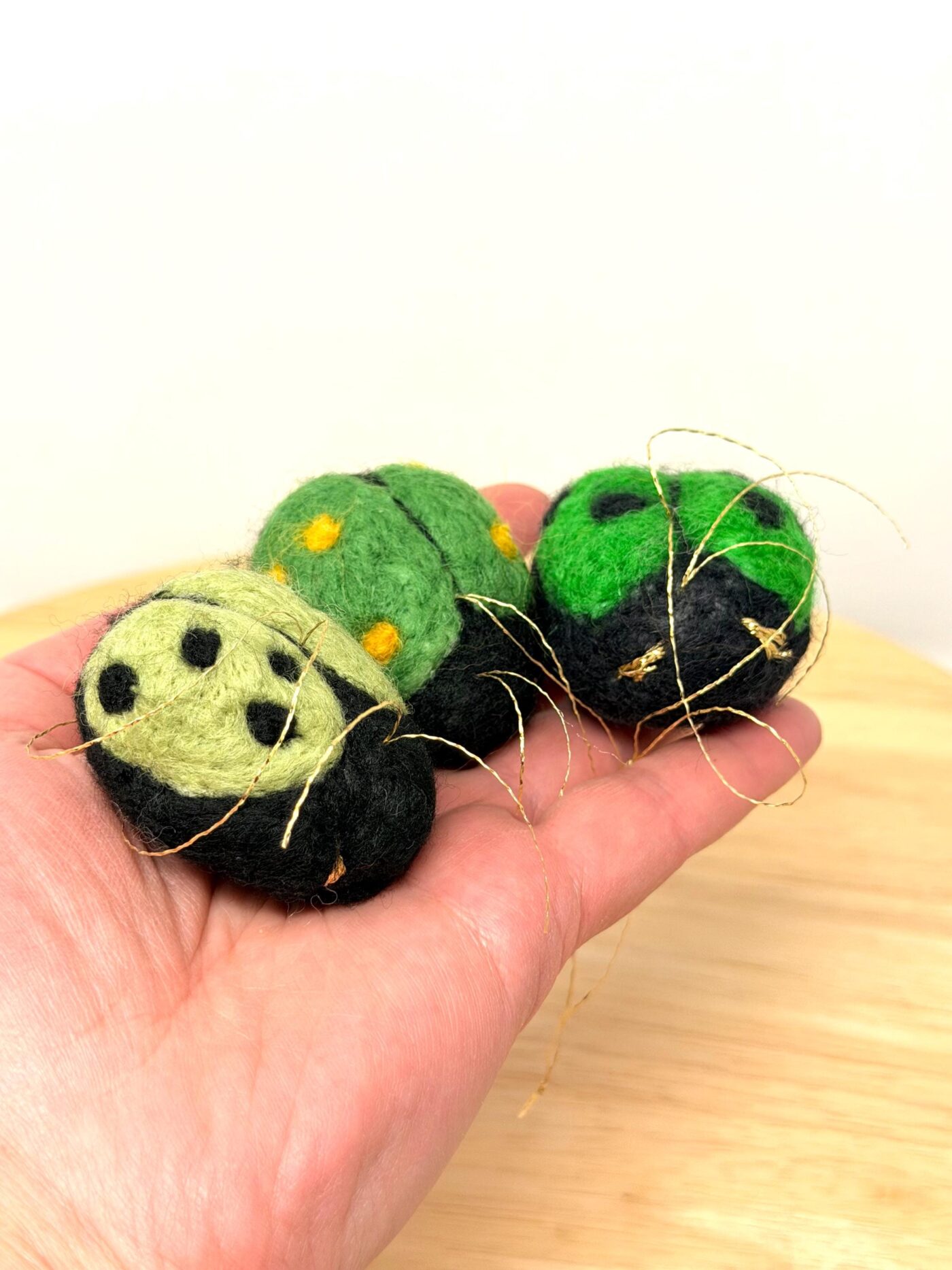 il_fullxfull.8048240505_syip.jpg Set of 3 Needle Felted Ladybird Pin Cushions β Wool Ladybug Ornaments, Hanging Decorations (1 of 11) -- Fabode Ceramics