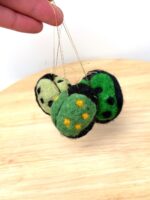Set of 3 Needle Felted Ladybird Pin Cushions – Wool Ladybug Ornaments, Hanging Decorations (9 of 11) -- Fabode Ceramics