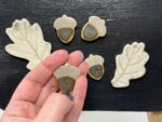 Handmade Ceramic Acorn & Oak Leaf Magnet Set, Autumn Decor (10 of 10) -- Fabode Ceramics