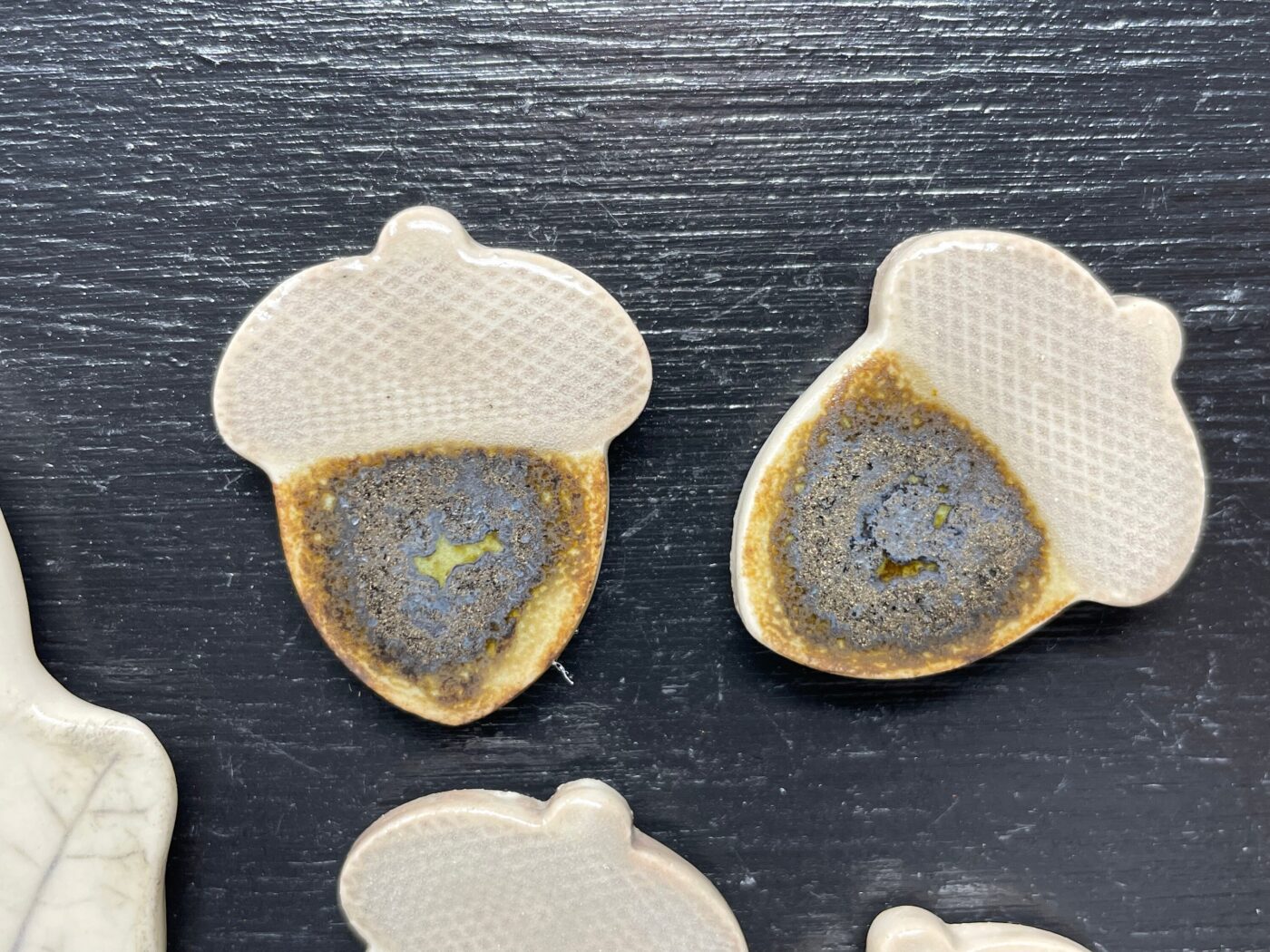 Handmade Ceramic Acorn & Oak Leaf Magnet Set, Autumn Decor (4 of 10) -- Fabode Ceramics