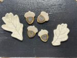 Handmade Ceramic Acorn & Oak Leaf Magnet Set, Autumn Decor (2 of 10) -- Fabode Ceramics