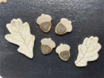 Handmade Ceramic Acorn & Oak Leaf Magnet Set, Autumn Decor (1 of 10) -- Fabode Ceramics
