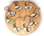 Handmade Terracotta Bird Ornament | Sgraffito Ceramic Wall Hanging (3 of 10) -- Fabode Ceramics