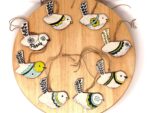Handmade Terracotta Bird Ornament | Sgraffito Ceramic Wall Hanging (2 of 10) -- Fabode Ceramics