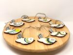 Handmade Terracotta Bird Ornament | Sgraffito Ceramic Wall Hanging (4 of 10) -- Fabode Ceramics