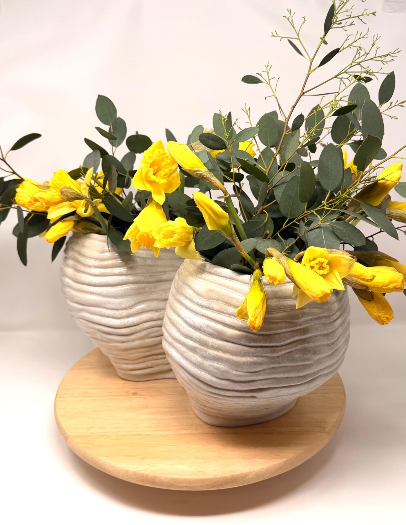 Large Handmade Double Ceramic Vase – One of a Kind White Stoneware Sculptural Vase (8 of 15) -- Fabode Ceramics