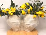 Large Handmade Double Ceramic Vase – One of a Kind White Stoneware Sculptural Vase (14 of 15) -- Fabode Ceramics