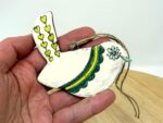 Handmade Terracotta Bird Ornament | Sgraffito Ceramic Wall Hanging (6 of 10) -- Fabode Ceramics