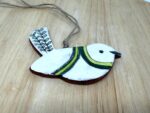 Handmade Terracotta Bird Ornament | Sgraffito Ceramic Wall Hanging (5 of 8) -- Fabode Ceramics