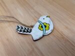 Handmade Terracotta Bird Ornament | Sgraffito Ceramic Wall Hanging (5 of 10) -- Fabode Ceramics
