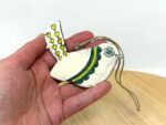 Handmade Terracotta Bird Ornament | Sgraffito Ceramic Wall Hanging (1 of 10) -- Fabode Ceramics